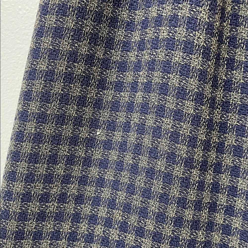 Vintage Jaeger wool skirt Chic navy blue and green Women's Pencil Skirt - Picture 6 of 10